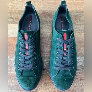 Prada Men’s Green Suede Sneakers -Size 11